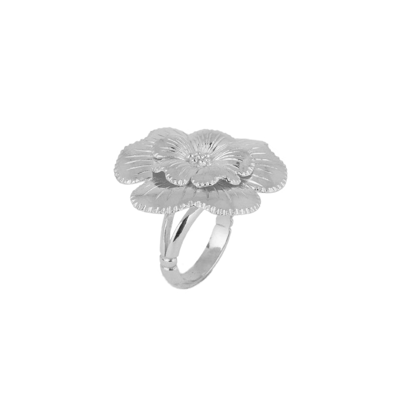Bague La Fleur d'Amália s'En Va en Argent