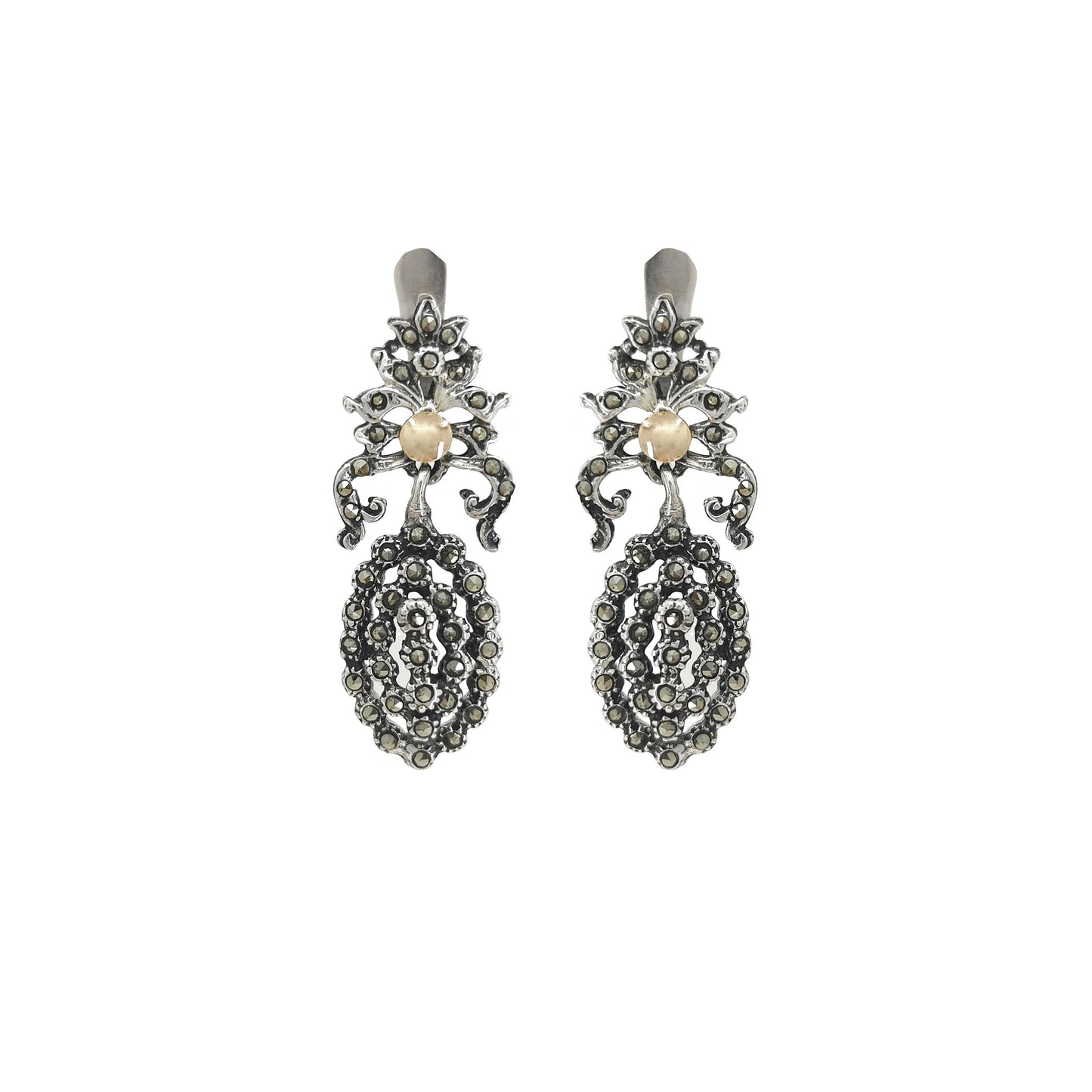 Earrings Royalty in Silver and Gold