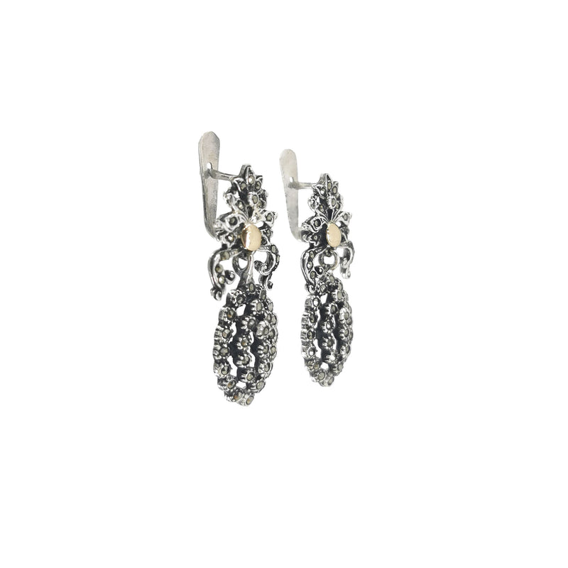 Earrings Royalty in Silver and Gold