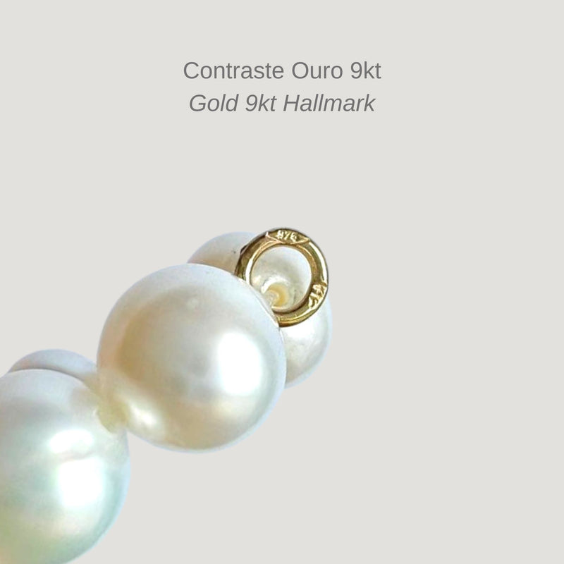 Bracelet Viana's Conta in 9Kt Gold with Pearls