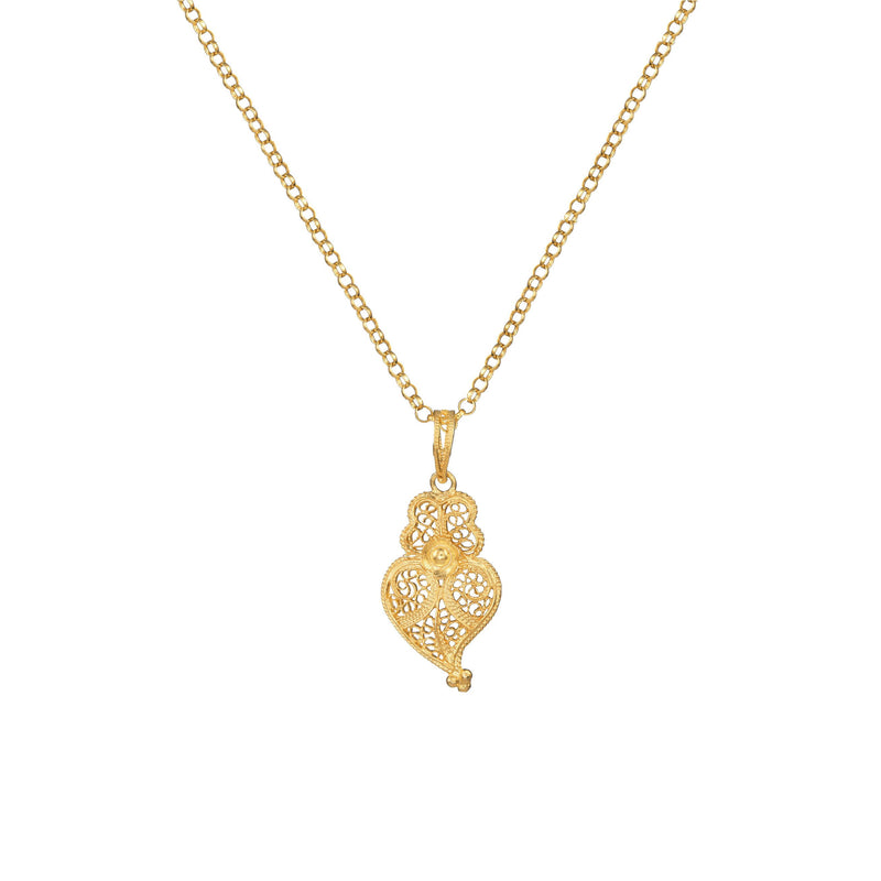 Necklace Heart of Viana 2,5cm in Gold Plated Silver