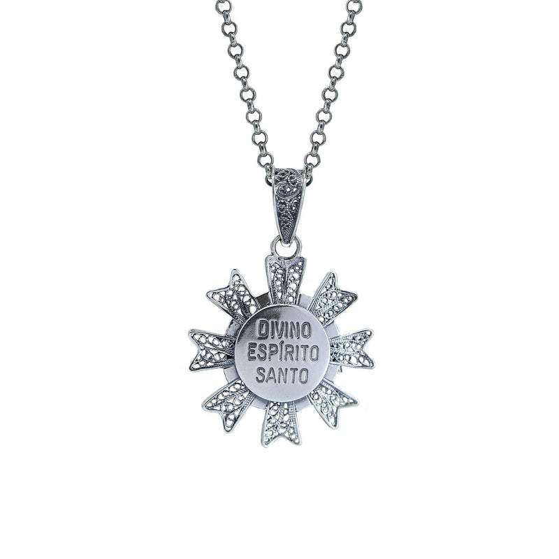 Necklace Holy Spirit Filigree in Silver