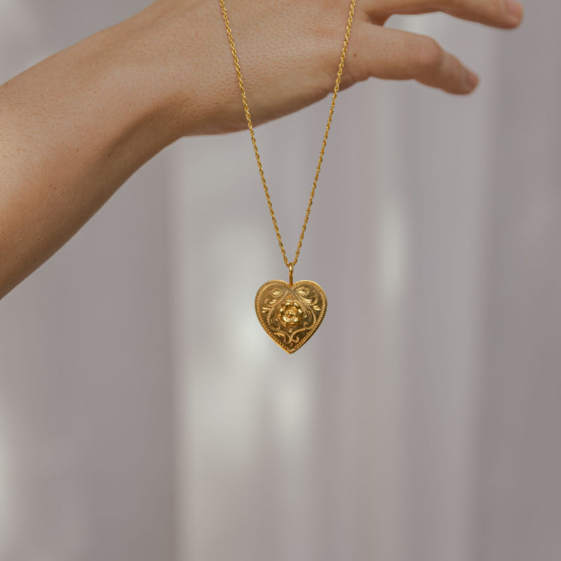 Necklace Rosa Amélia in Gold Plated Silver