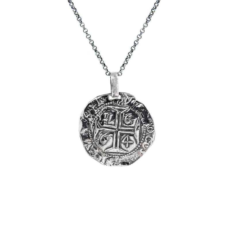 Necklace Cruzado Coin in Silver