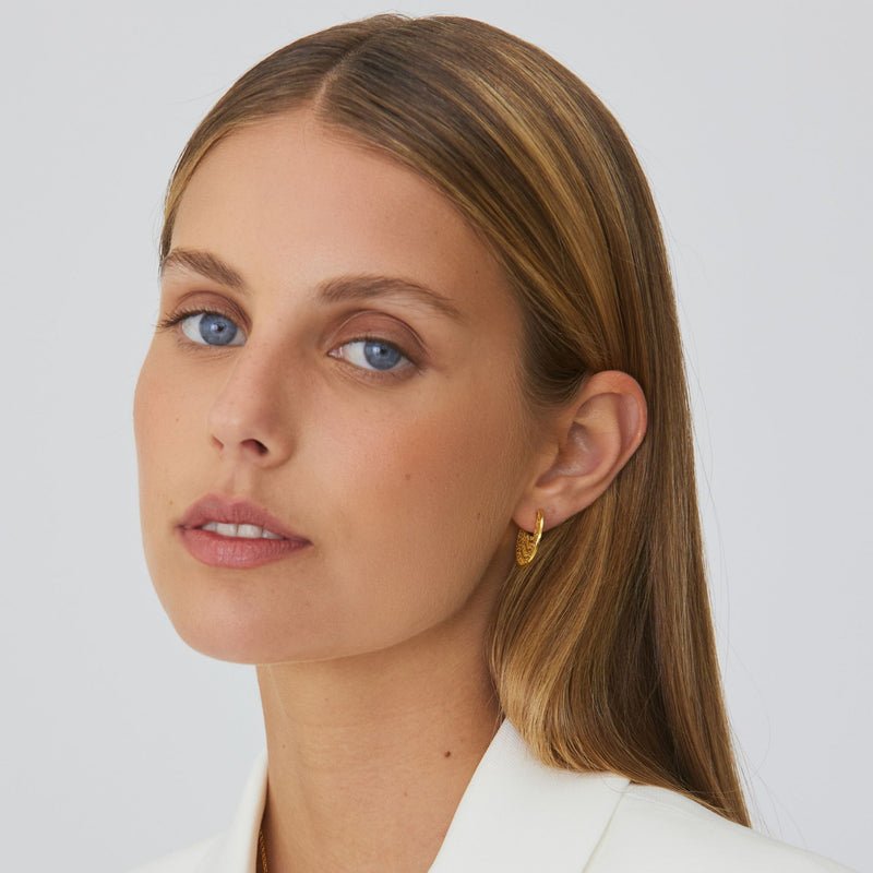 Earrings 3/4 Circles in Silver