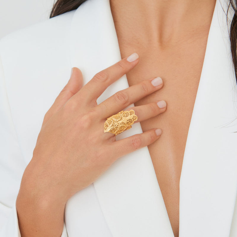 Ring Heart of Viana XL in Gold Plated Silver