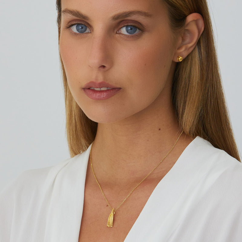 Necklace Our Lady of Fátima in Gold Plated Silver