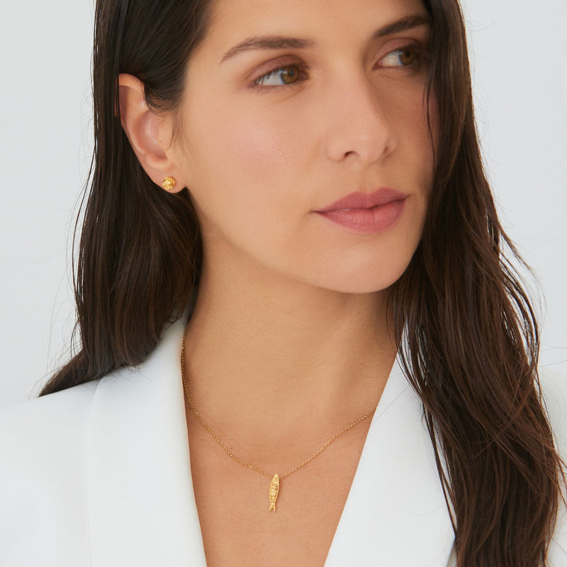 Necklace Sardine in Gold Plated Silver
