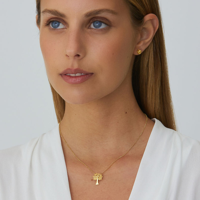 Necklace Cork Oak in Gold Plated Silver