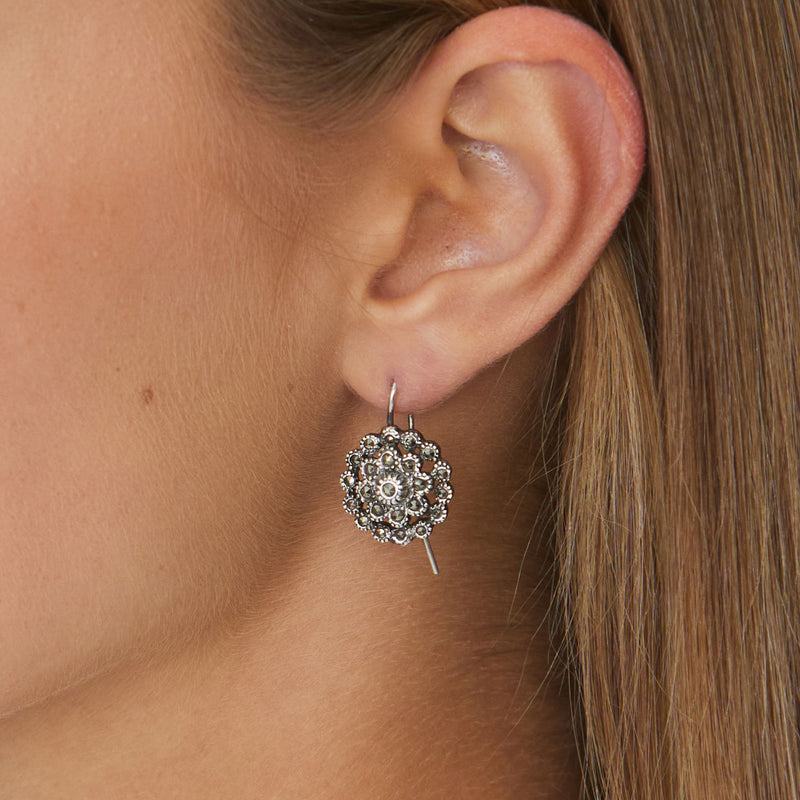 Set Pinecone Marcasites in Silver