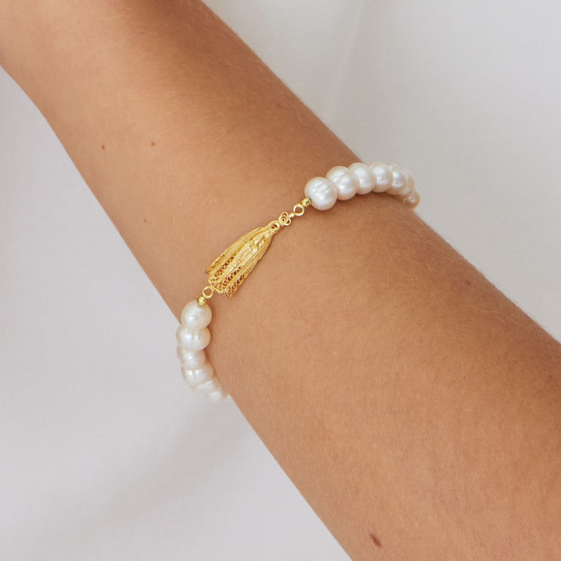 Set Our Lady of Fátima in Gold Plated Silver