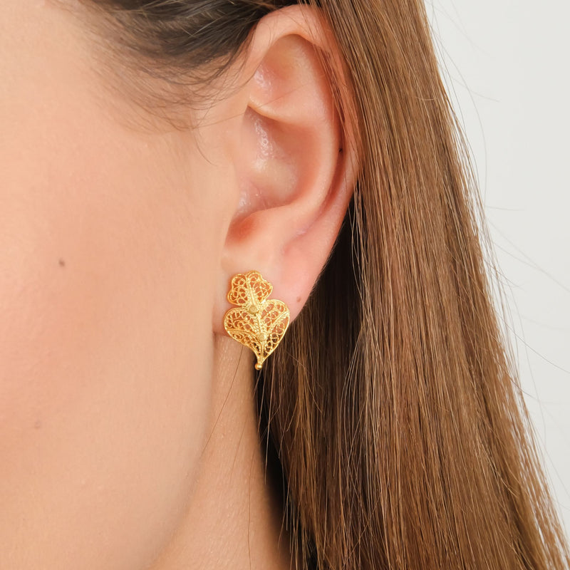 Earrings Heart of Viana XS in 9Kt Gold