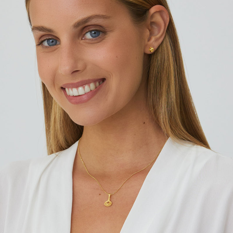 Necklace Guitar in Gold Plated Silver