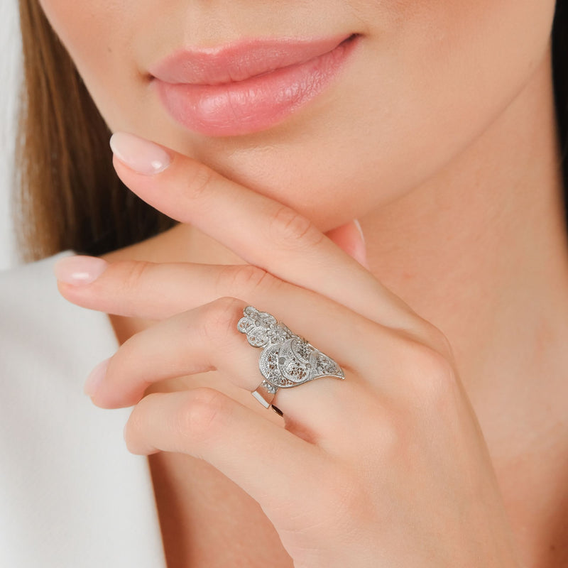 Ring Heart of Viana in Silver