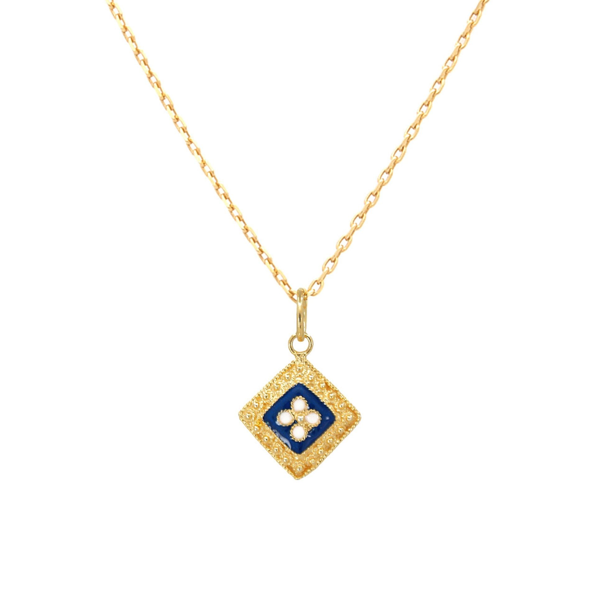 Necklace Rhomb Caramujo in Gold Plated Silver