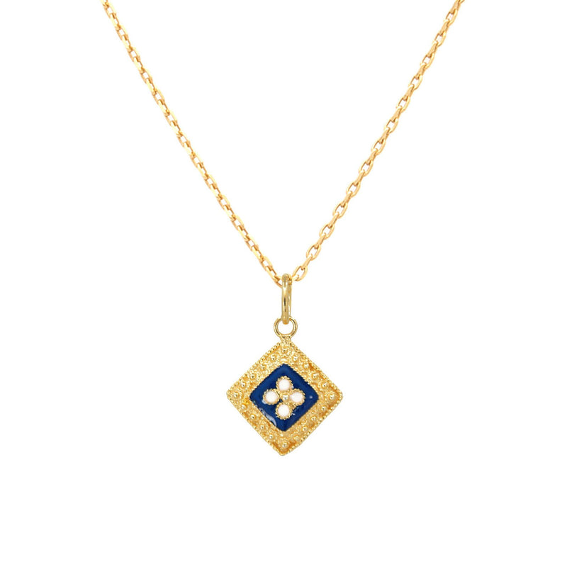 Necklace Rhomb Caramujo in Gold Plated Silver