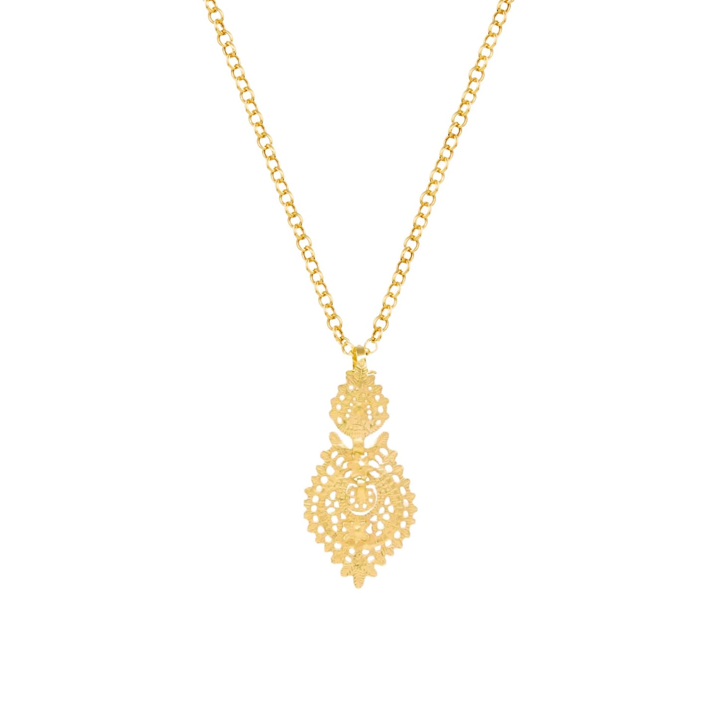 Necklace Queen Earring S in Gold Plated Silver