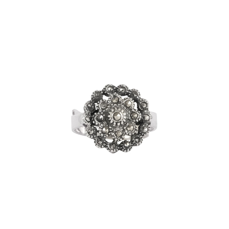 Ring Pinecone Marcasites in Silver