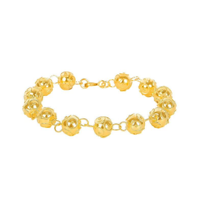 Bracelet Viana's Contas in Gold Plated Silver
