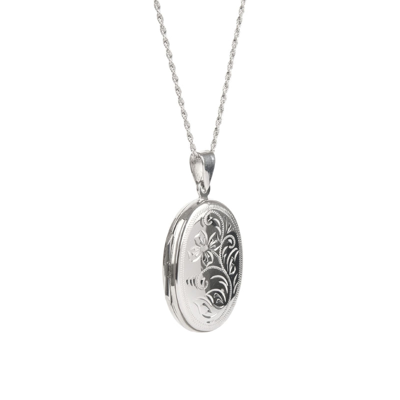 Necklace Memoria Oval in Silver
