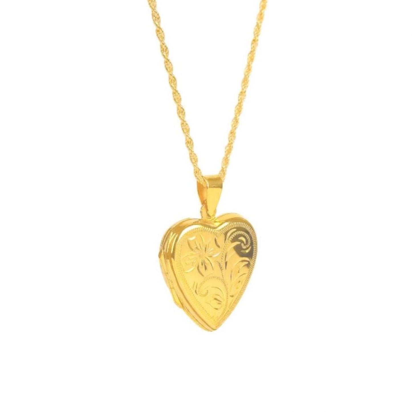 Necklace Open Heart in Gold Plated Silver