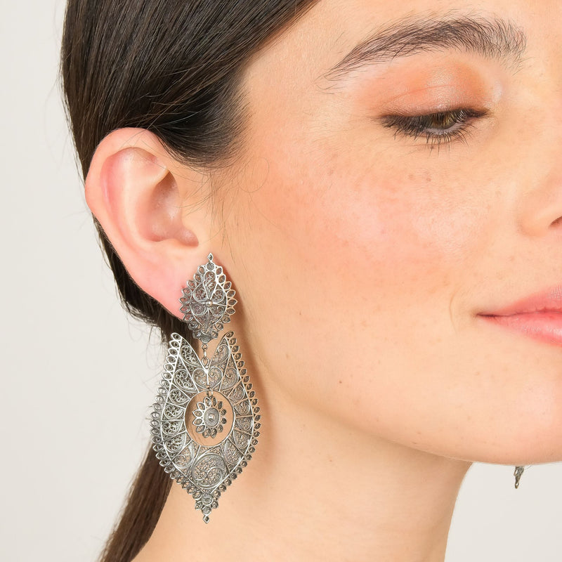 Queen Earrings Icone in Silver