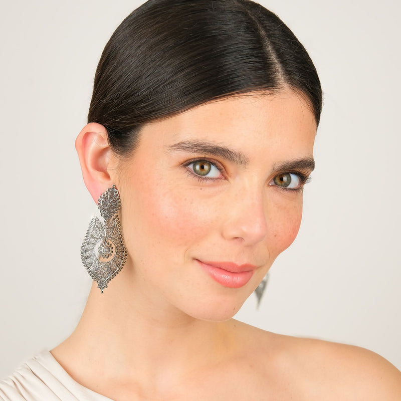 Queen Earrings Icone in Silver