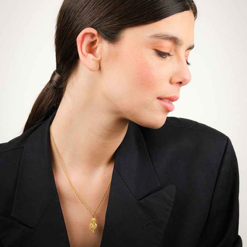 Necklace Heart of Viana 2,5cm in Gold Plated Silver