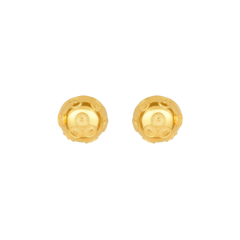 Earrings Half Viana’s Conta in Gold Plated Silver