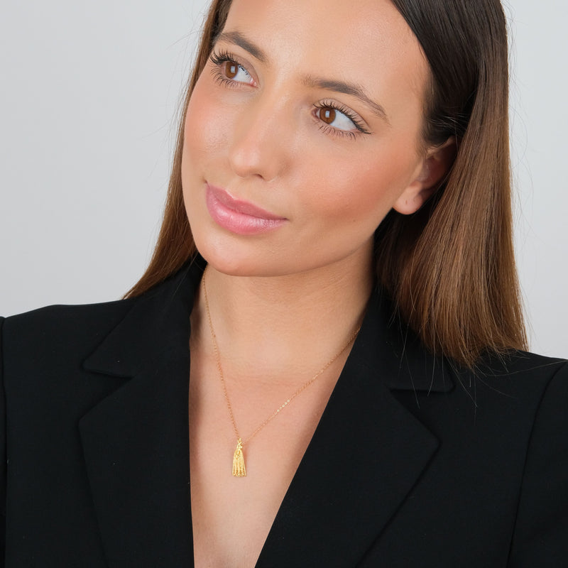 Necklace Our Lady of Fátima in 9Kt Gold