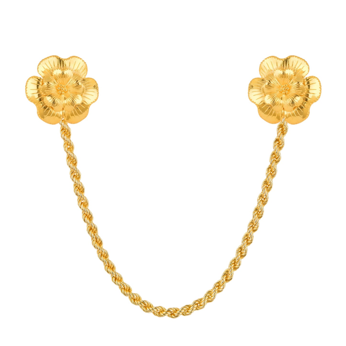 Brooches There Go the Flowers of Amália in Gold Plated Silver