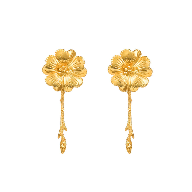 Earrings Amália Bloom in Gold Plated Silver