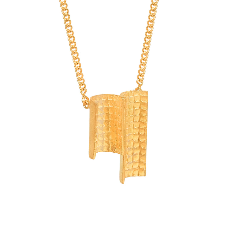 Necklace Engawa in Gold Plated Silver