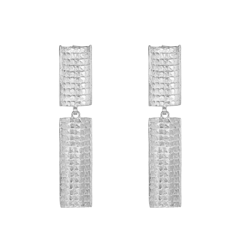 Earrings Engawa in Silver