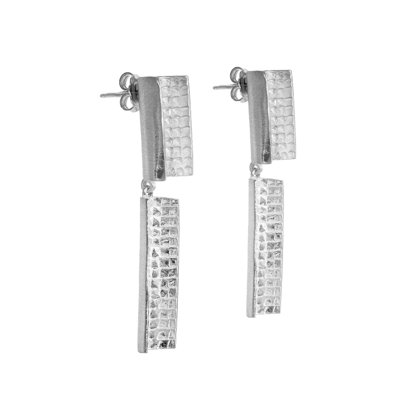 Earrings Engawa in Silver