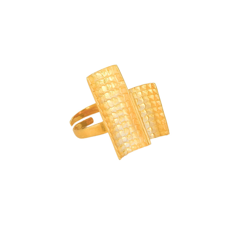 Ring Engawa in Gold Plated Silver