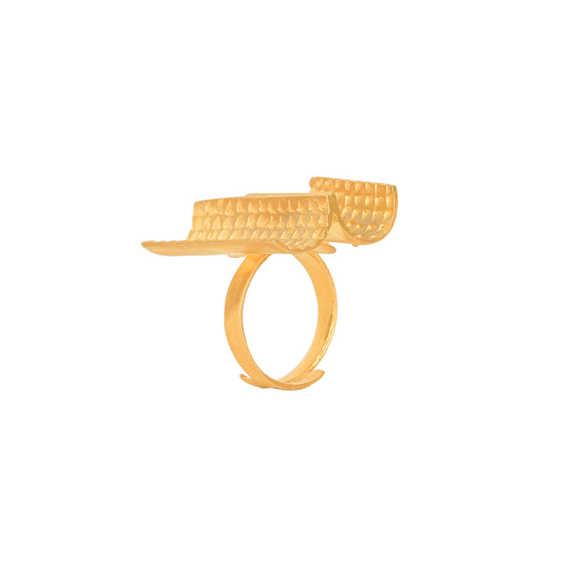 Ring Engawa in Gold Plated Silver