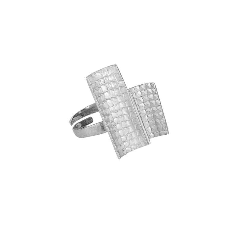 Ring Engawa in Silver
