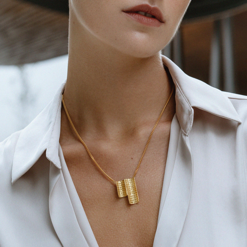 Necklace Engawa in Gold Plated Silver