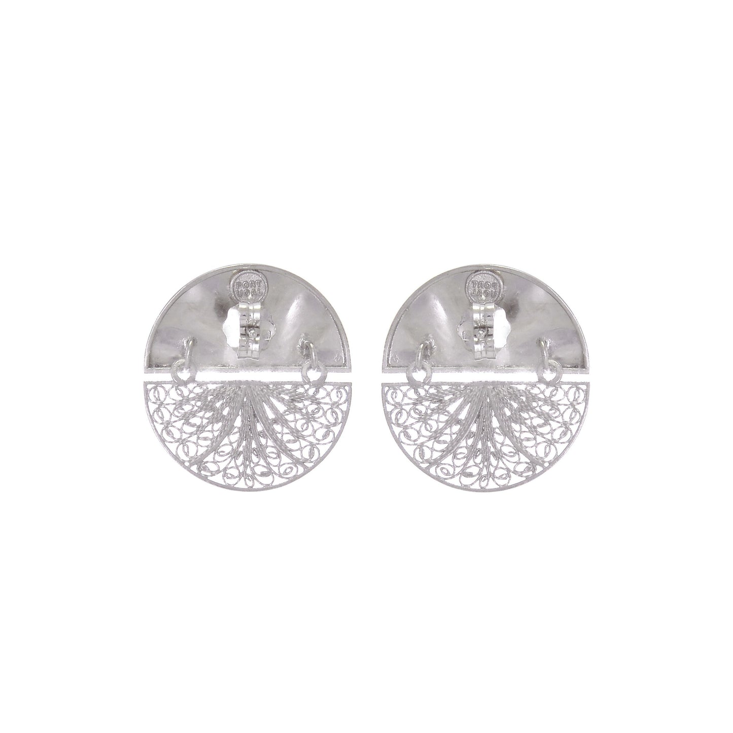Earrings Circles Articulated in Silver