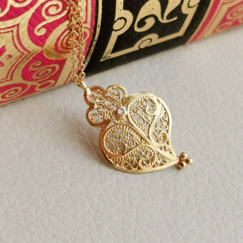 Set Heart Full in 19,2Kt Gold and Diamond