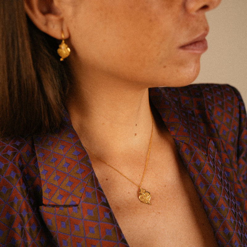 Set Heart Full in 19,2Kt Gold and Diamond