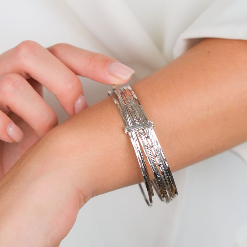 Bracelet Seven Bangles in Silver