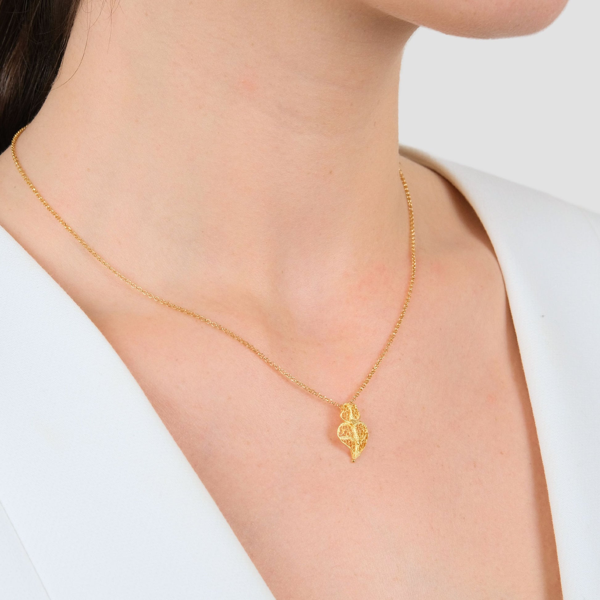 Necklace Heart of Viana in Gold Plated Silver