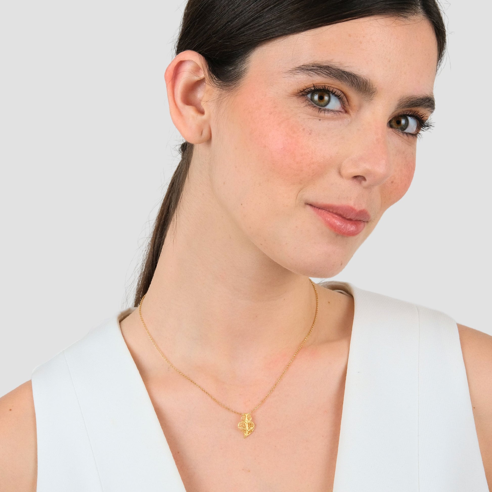 Necklace Heart of Viana in Gold Plated Silver