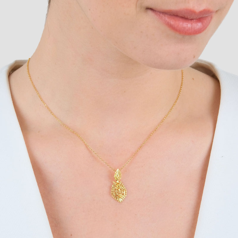 Necklace Queen Earring in Gold Plated Silver