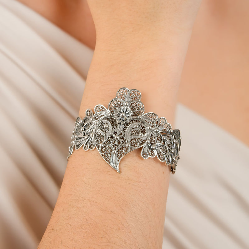 Bracelet Heart of Viana XL in Silver