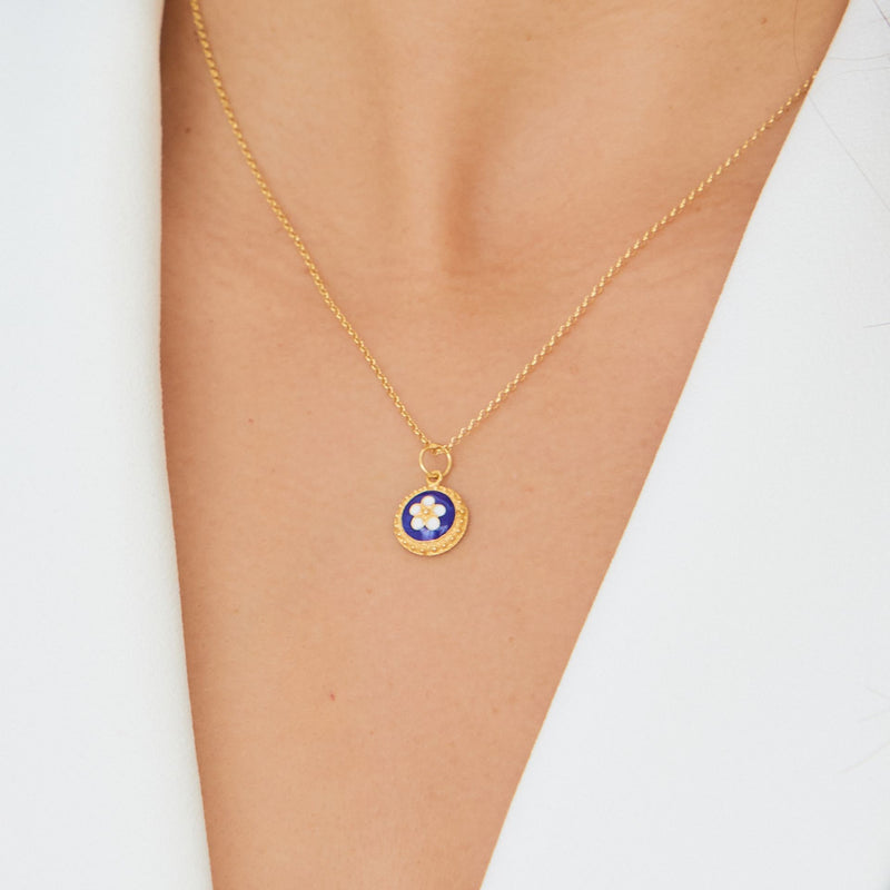 Necklace Red Caramujo in Gold Plated Silver