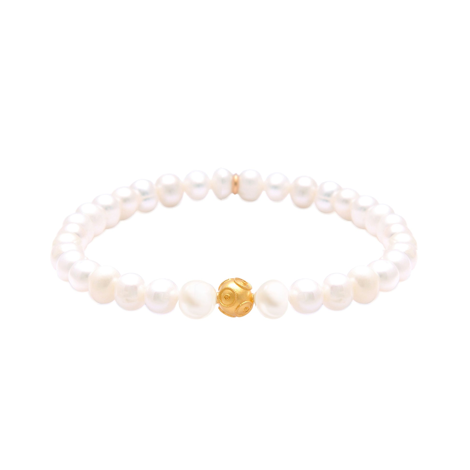 Bracelet Viana's Conta in 19,2Kt Gold with Pearls