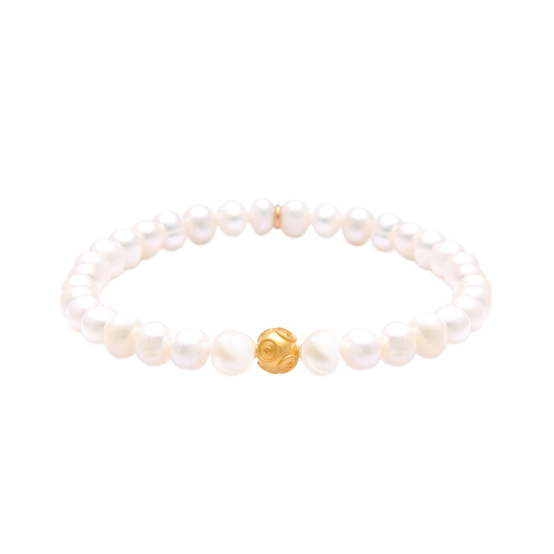 Bracelet Viana's Conta in 19,2Kt Gold with Pearls